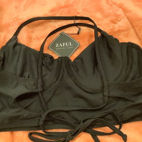 new longline runched bikini with high rise bottom - Picture 3 of 5